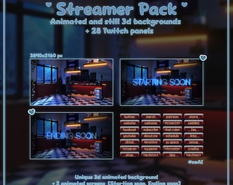 Fondo animado de acogedora sala de juegos de invierno / Configuración de transmisión nocturna / Bucle continuo 4K / Superposición de YouTube para Twitch de VTuber