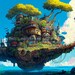 Anime, Floating Island, Steampunk, Midjourney Picture, Neural Network ...