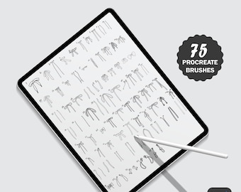 Procreate Drawstring Brush Set –  75 Fashion Cord Detail Stamps