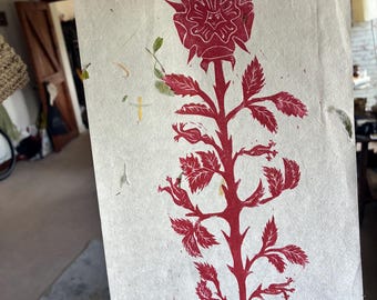 De roos - linoprint