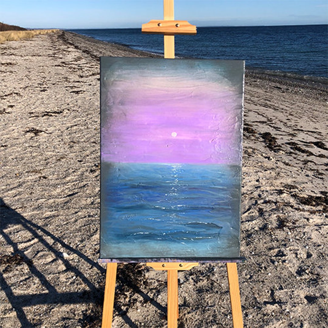 Sunset Sunset Ocean Acrylic Painting On Canvas Sunset Ocean Landscape