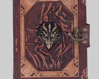 Dragon leather journal gift vintage leather journal special journal gifts for dragon lovers.