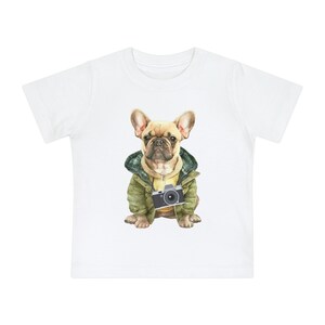 Baby Short Sleeve Tshirt, Baby Tshirt, Toddler Tshirt, Cool dog in clothes T-shirt, Baby gift, Infant Tshirt, 3-6M, 6-12M, 12-18M, 18-24m