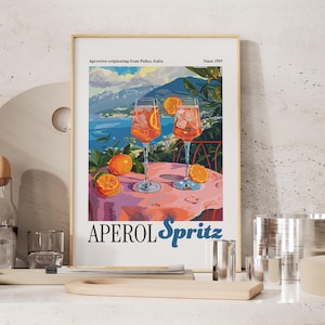 Aperol Spritz Retro Poster, ungerahmtes Poster