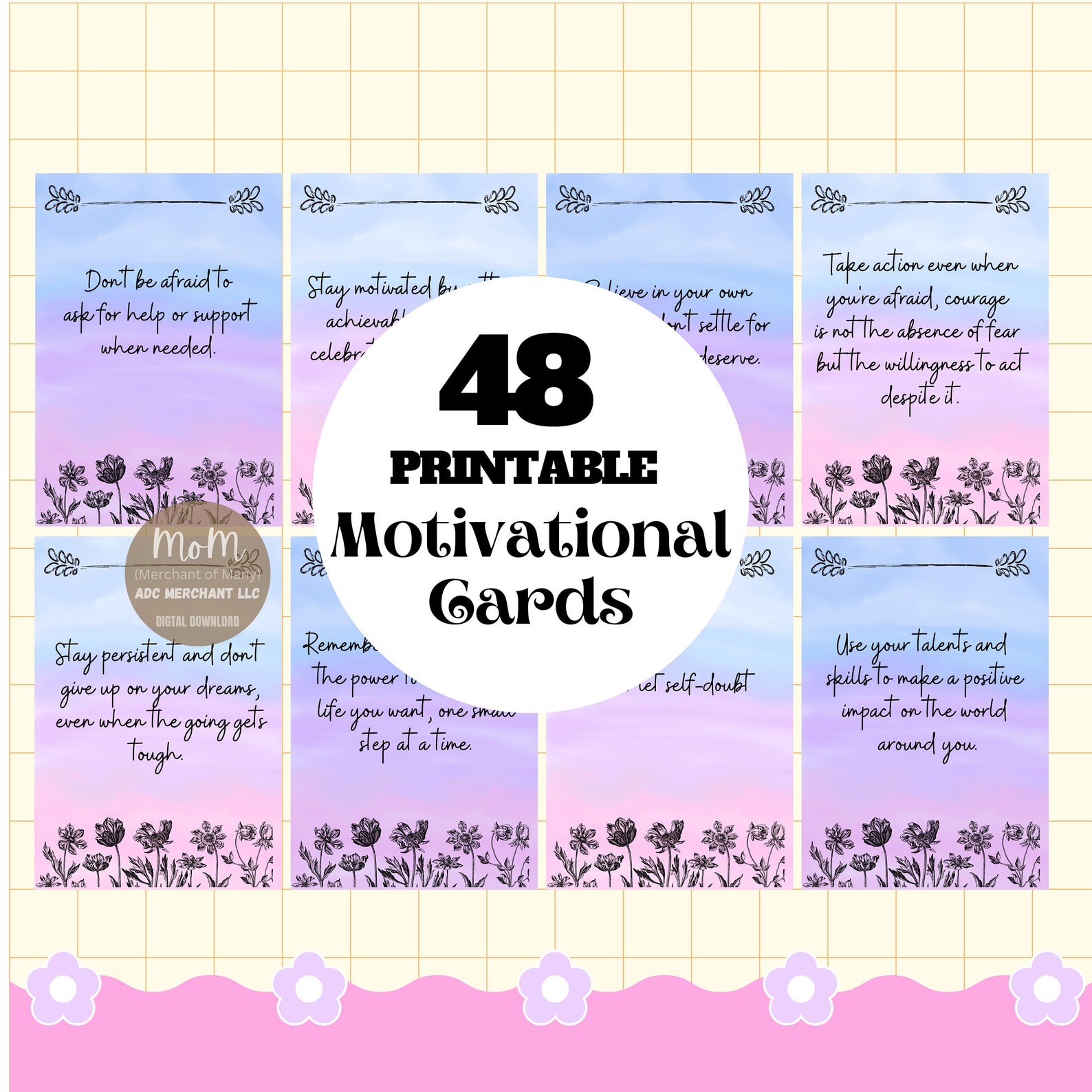 48 Motivational Printable Cards motivational Quotes Inspirational