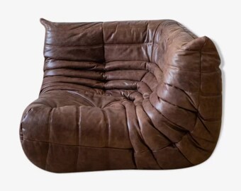 Brown Leather Sofa, Modular Single Seat, Corner Sofa, Leather Sofa Vintage Style, Armchair Sofa leather Brown Leather