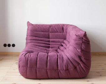 purple Sofa, Modular Single Seat, Corner Sofa, Sofa Vintage Style, Armchair Sofa,corner fireside chair Fabric Sofa