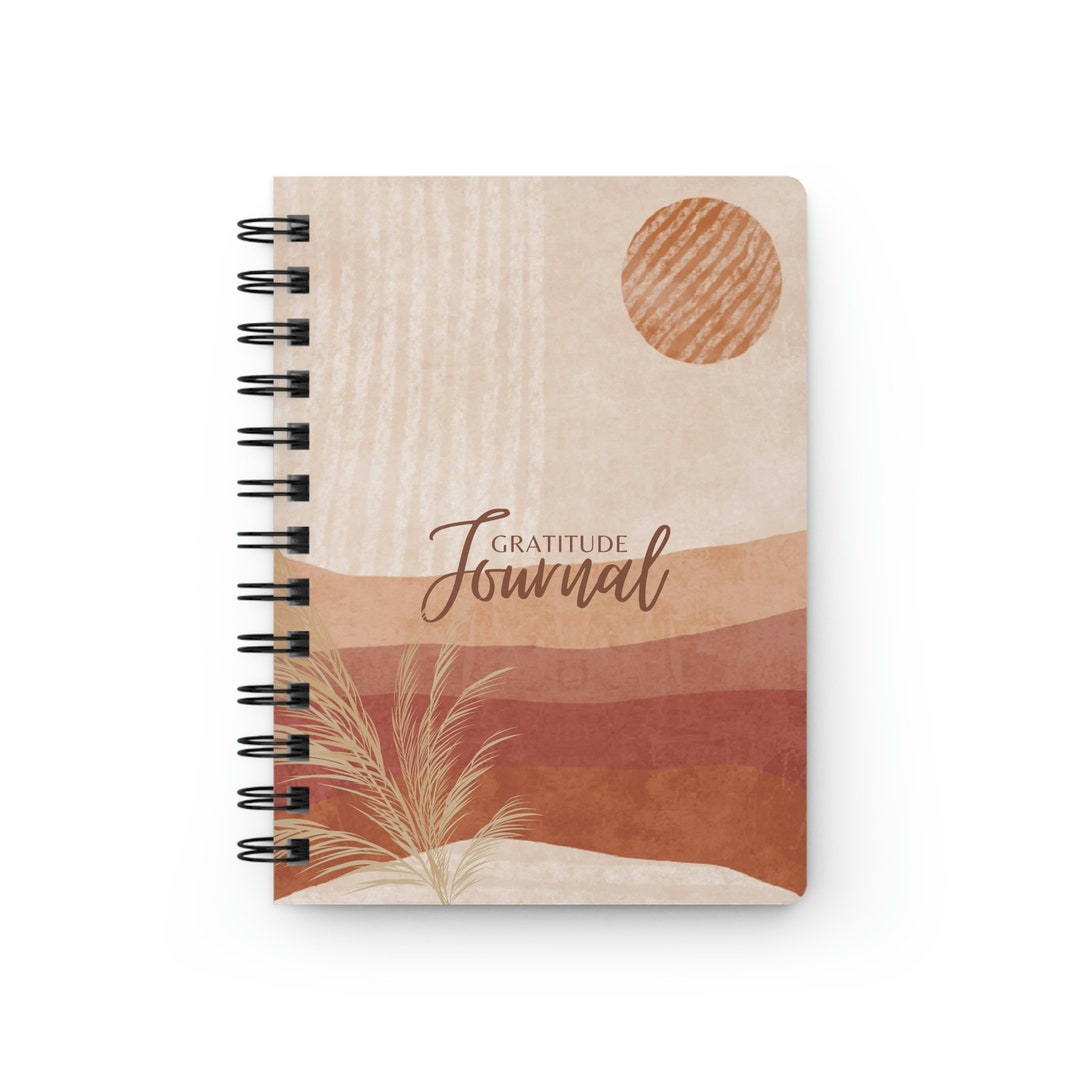 Gratitude Spiral Bound Journal Desert Minimalist Etsy