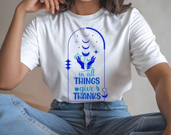 Camiseta de agradecimiento por las fases lunares, camiseta de gratitud, camiseta celestial, camiseta del ciclo lunar, regalo para los amantes de la luna, ropa de astrología