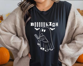 Camiseta unisex de fantasmas literarios, camiseta vintage, camiseta de lectura, ropa literaria, ropa de Halloween