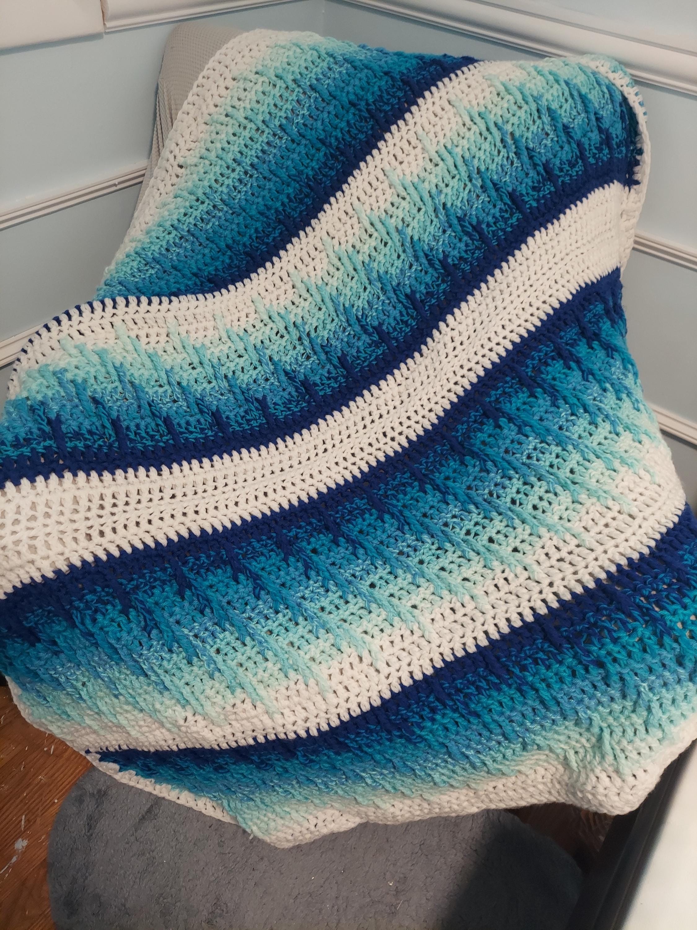 Crochet Pattern for Ocean Waves Blanket - Etsy