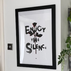 Digital Print A4, Depeche Mode, Enjoy the Silence, Home decor, Wall art, music, typographic