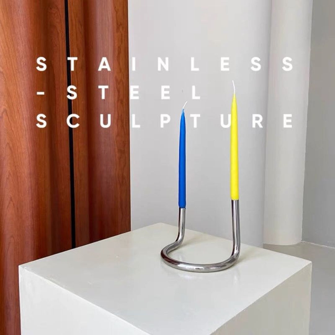 Stainless Steel Ushape Candle Holder for Taper Candles Etsy
