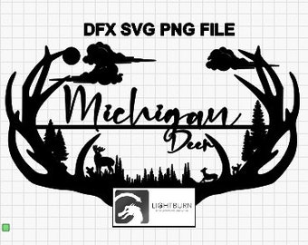 SVG PNG DXF Michigandeer Digital files