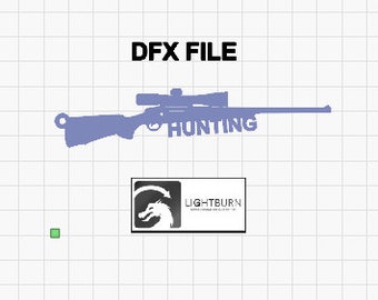 DXF bolt action rifle Keychain
