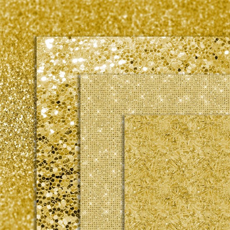 Gold Glitter Digital Paper, 12x12 Scrapbook Backgrounds (digital