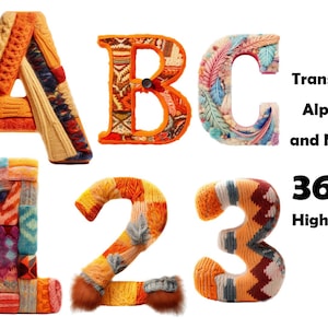 Alfabetos y números tejidos Clipart 36 PNG Alfabeto tejido Clipart, Letras Alfa Hilo de lana Crochet, Recursos digitales, Descarga digital