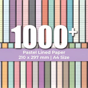 Lined Pages - Lined writing Paper - lined paper handwritting - bundle - writing - pastel lined pages - pastel paper - digital papers