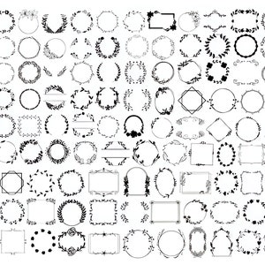 Wreath Svg Bundle | Floral Wreath Bundle | Laurel wreath svg | Flower svg | floral svg | Circle frame svg | Flower wreath, Digital resources