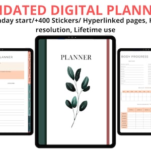 Undated Digital Planner Goodnotes, Undated Landscape Digital Planner, GoodNotes Planner, Undated Planner Hyperlinked Undated Digital Planner