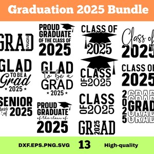 Graduation Svg Bundle, Graduation Cap Svg, Graduate 2025, Class of 2025, Graduation 2025 Svg, Graduation Svg, Cut Files, Instant Download