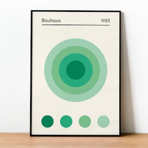Green Bauhaus Print, Bauhaus, Bauhaus Poster Print, Bauhaus Exhibition Poster, Bauhaus Museum Poster, Bauhaus Wall Art, Bauhaus Circles