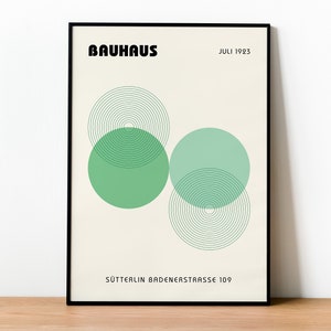 Green Bauhaus Print | Bauhaus | Bauhaus Poster Print | Bauhaus Exhibition Poster | Bauhaus Museum Poster |Bauhaus Wall Art DIGITAL DOWNLOAD