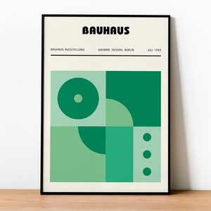 Green Bauhaus Print | Bauhaus | Bauhaus Poster Print | Bauhaus Exhibition Poster | Bauhaus Museum Poster |Bauhaus Wall Art DIGITAL DOWNLOAD