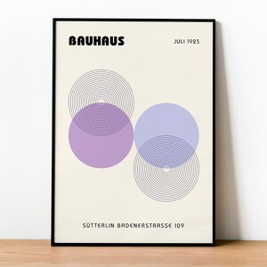Purple Bauhaus Print | Bauhaus | Bauhaus Poster Print | Bauhaus Exhibition Poster | Bauhaus Museum Poster |Bauhaus Wall Art DIGITAL DOWNLOAD