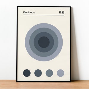 Grey Bauhaus Print | Bauhaus | Bauhaus Poster Print | Bauhaus Exhibition Poster | Bauhaus Museum Poster |Bauhaus Wall Art DIGITAL DOWNLOAD