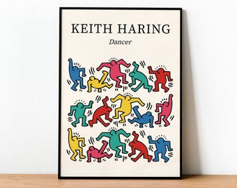 Keith Haring Happy Music Poster, Museum Gallery Exhibition, Party