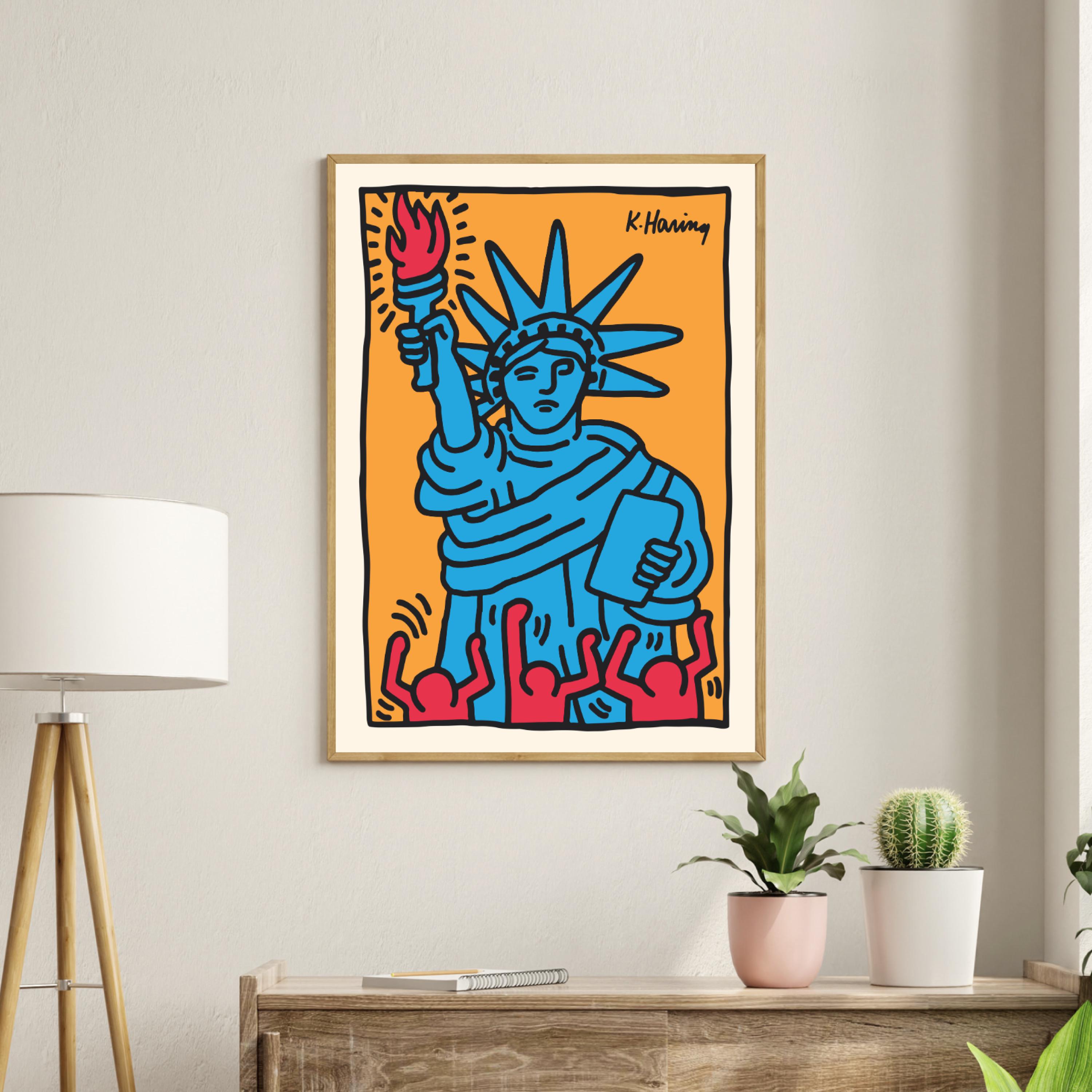 Keith Haring Statue of Liberty Digital Print | Iconic Pop Art Wall Art ...