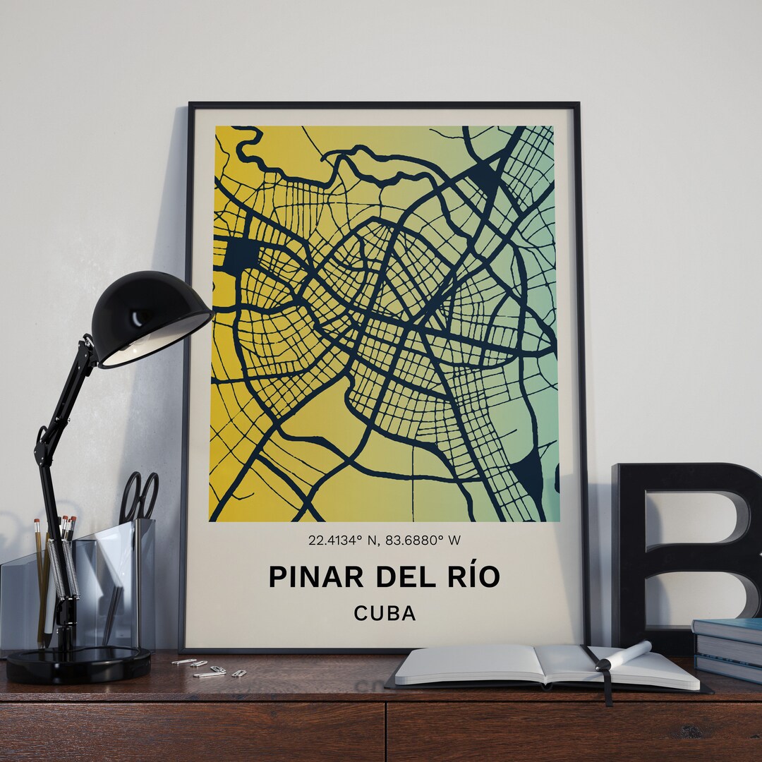 Pinar Del Rio Map Art Print: Modern Cityscape (PDF Download) - Etsy