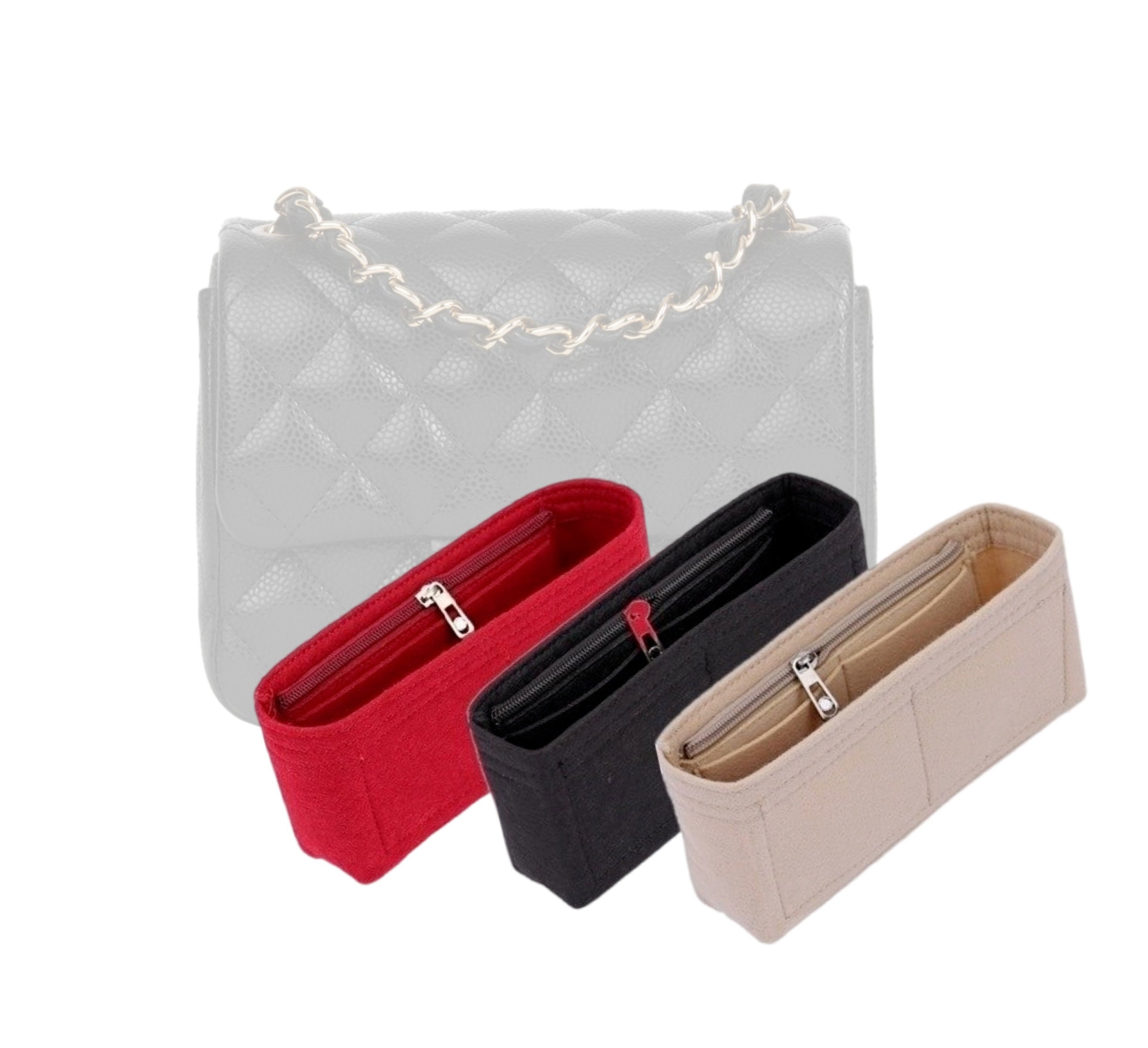 Lckaey Bag Organizer Insert for Chanel Classic Flap small bag Shaper Purse  Insert - Premium Handbag Felt Organizer 2009Purple-S : Clothing, Shoes &  Jewelry 