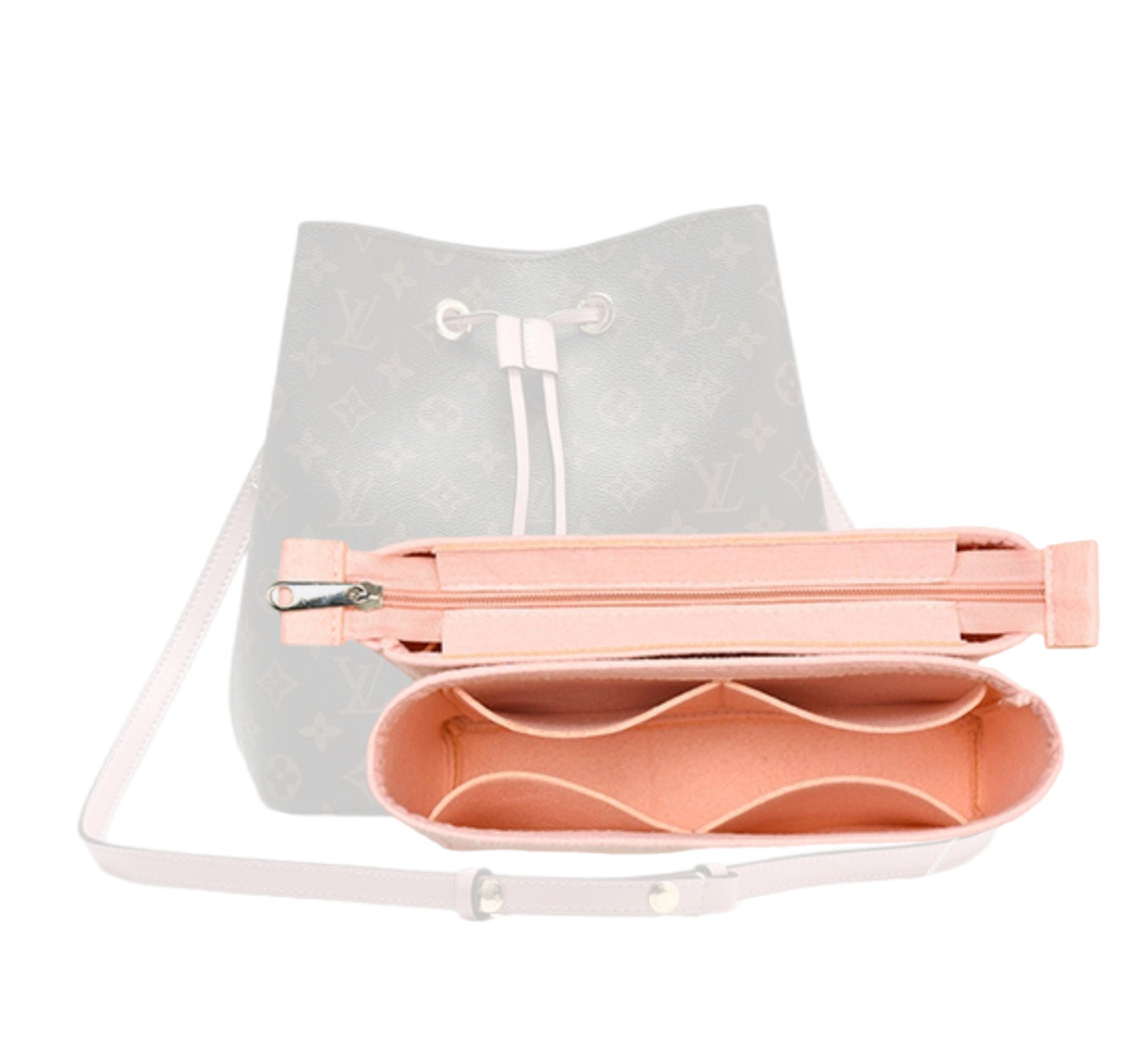 Purse Organizer,Bag Organizer,Insert purse organizer with 2 packs in one  set fit LV NeoNoe Noé Series perfectly (Brush Pink) : : Bags,  Wallets and Luggage