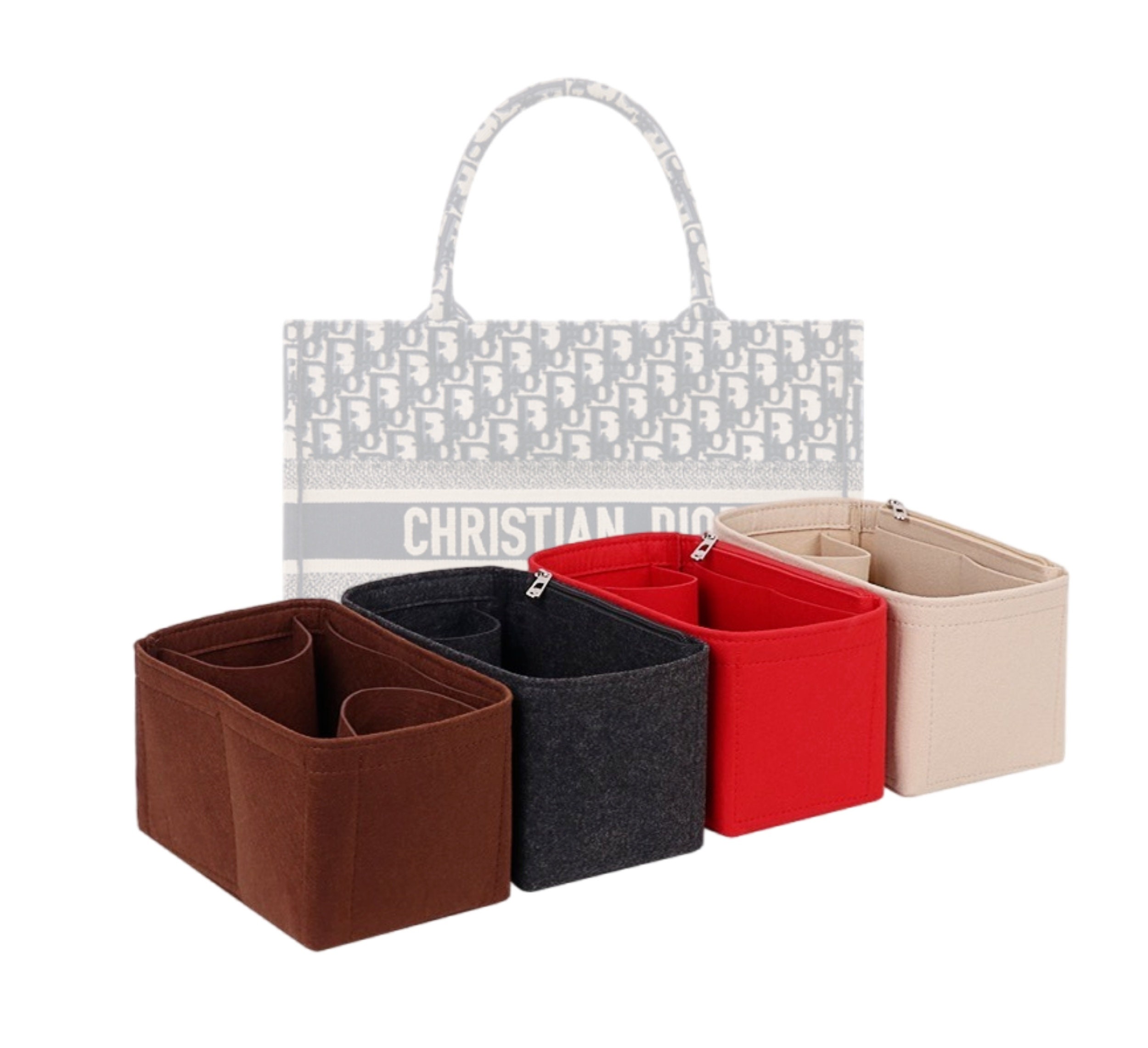 DGAZ Handbag Organiser Insert for LV Neverfull PM/MM/GM Bags, Silk Bag in  Bag Organiser, Luxury Handbags & Tote Inner Pockets (Wine Red, PM)