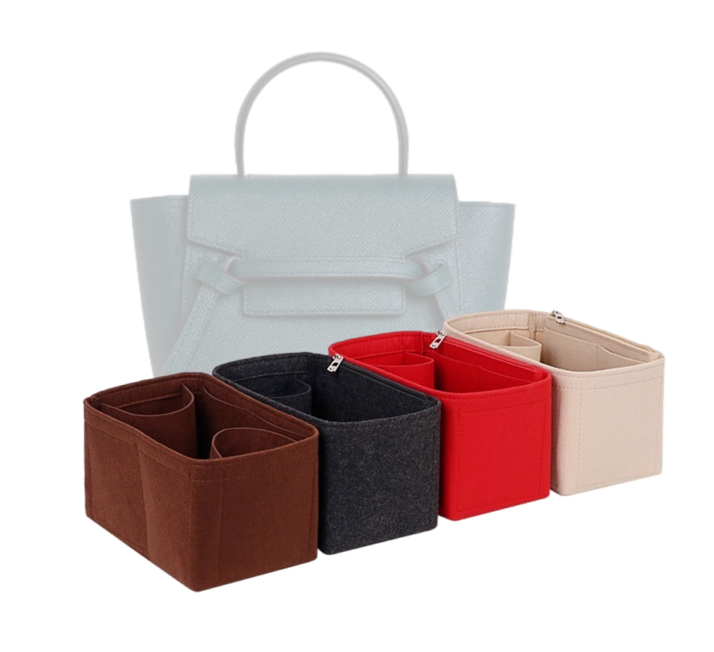 (ON SALE / 4-3/ C-Belt-Mini / 2mm Dune) Bag Organizer for Mini Belt Bag