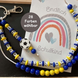 Abacus chain with names in schoolbag colors, ABC abacus chain