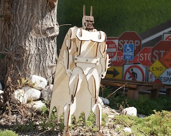 Fichiers découpés au laser Batman Figure en bois | Téléchargement numérique | CDR/DXF/PDF/svg