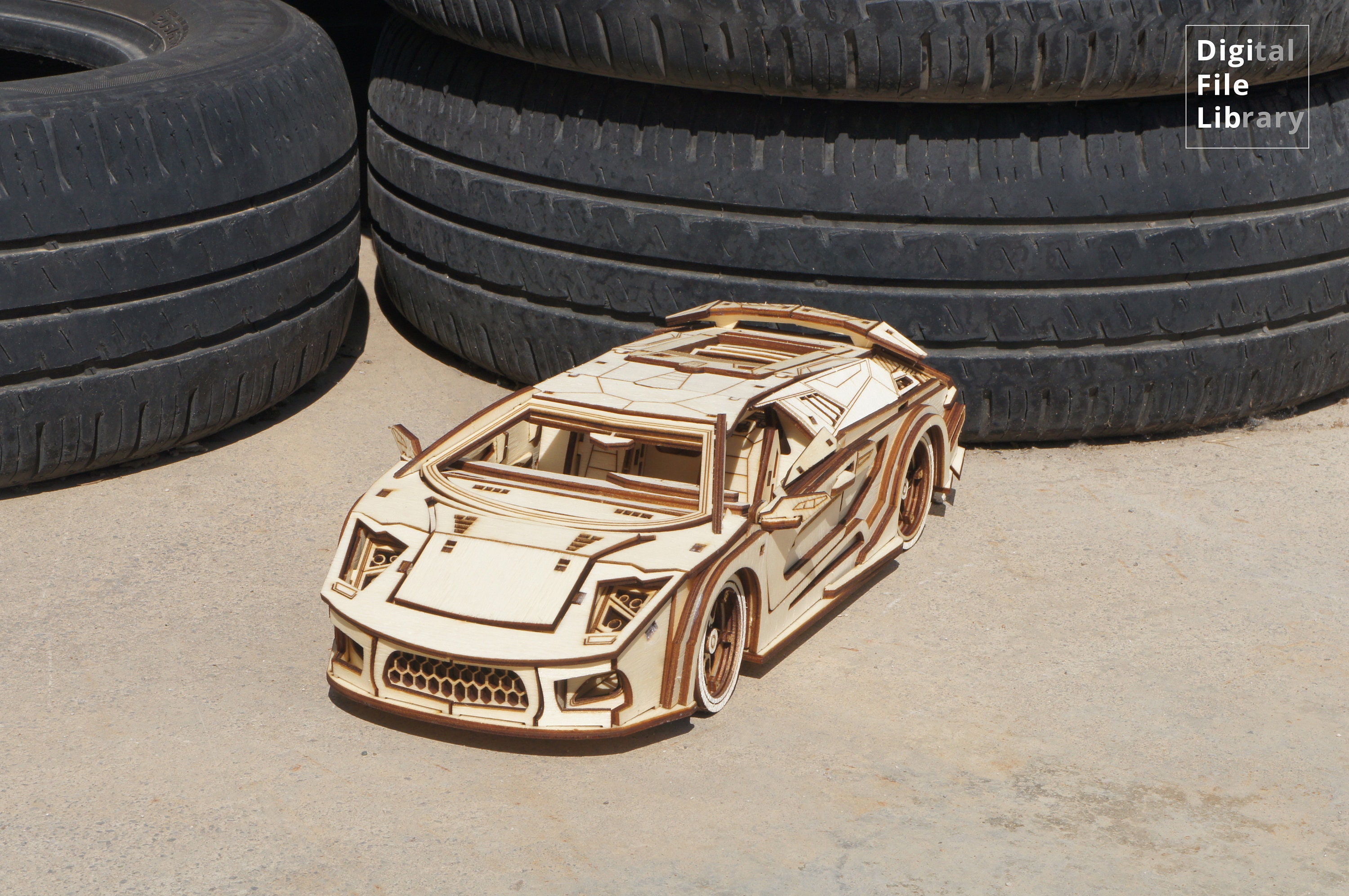 Cavallino 82インチ LAZER CUT KIT SERIES Lamborghini 3D Car Model Laser Cut Files | Digital Download