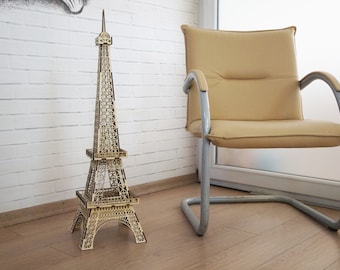 Tour Eiffel Décor CNC Laser Cut File, Puzzle en bois 3D | Téléchargement numérique | cdr/dxf/eps/ai/dwg