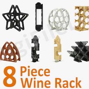8 Piece Wine Rack Craft Plan Pack | DIY | Digital Download | PDF / CDR