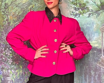 Vintage pink jacket with gold buttons