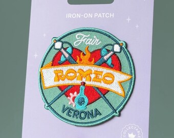 Romeo Embroidered, Iron-on Patch I Shakespeare London Souvenir Collectible Design British History Illustration Literary Gift Romance