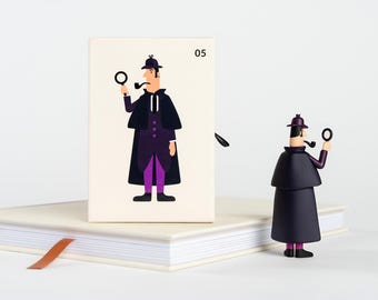 Sherlock - Collectable London Art Toy I Sherlock Holmes Souvenir Collectible Design Figurine British Mystery Book Illustration
