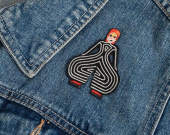 Écusson thermocollant brodé Glam Rock - Musique, boogie, David Bowie, Rock