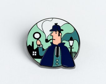 Sherlock Holmes Enamel Pin I Sherlock Holmes London Souvenir Collectible Design Figurine British Mystery Book Illustration