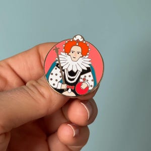 Elizabeth I Enamel Pin I London Souvenir Collectible Design British Book Tudor Royal British