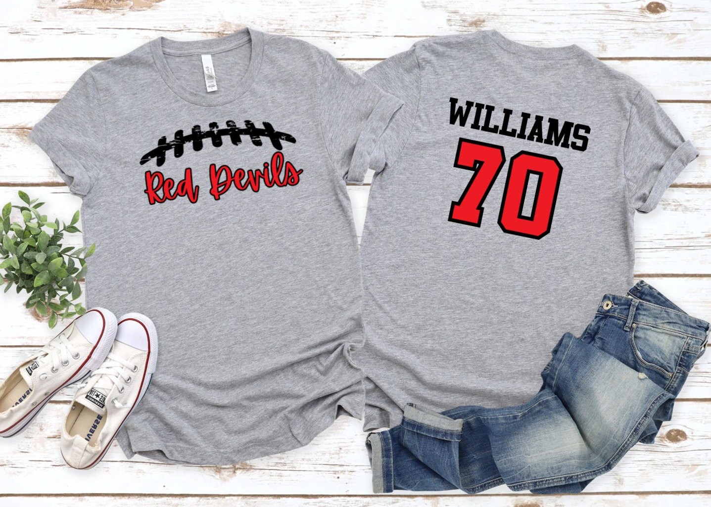 Custom Football Team Shirt Team Name and Player Number Shirt Etsy