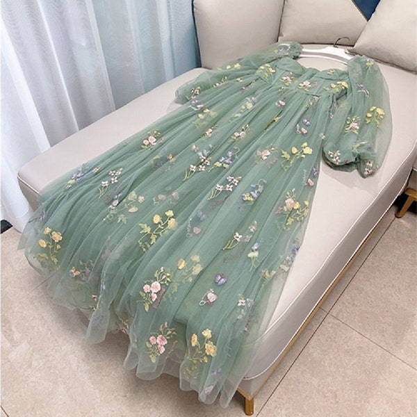 Dress With Textured Floral Embroidery main image 0